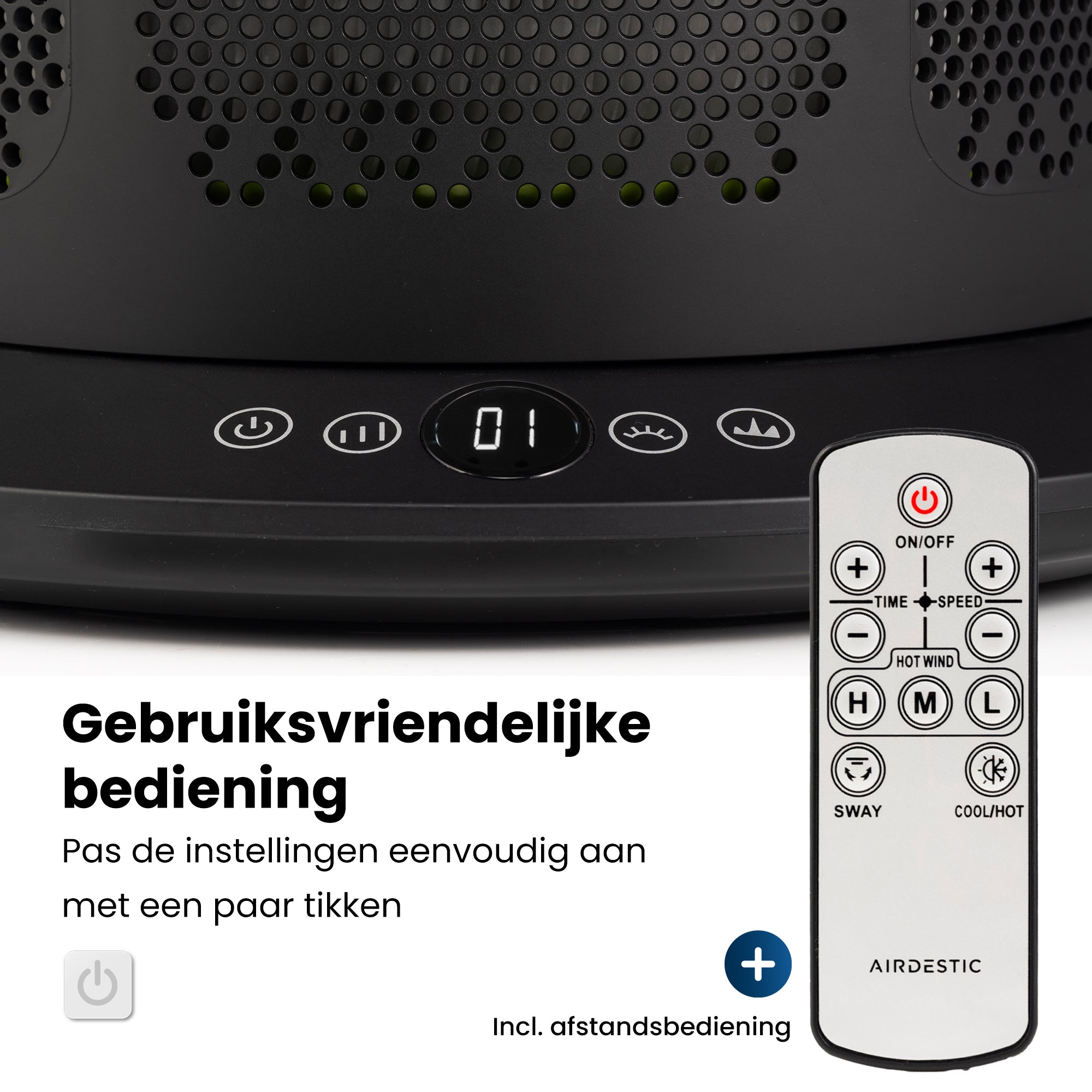 Airdestic Evo 3 in 1 Heater, Koeler en Luchtreiniger