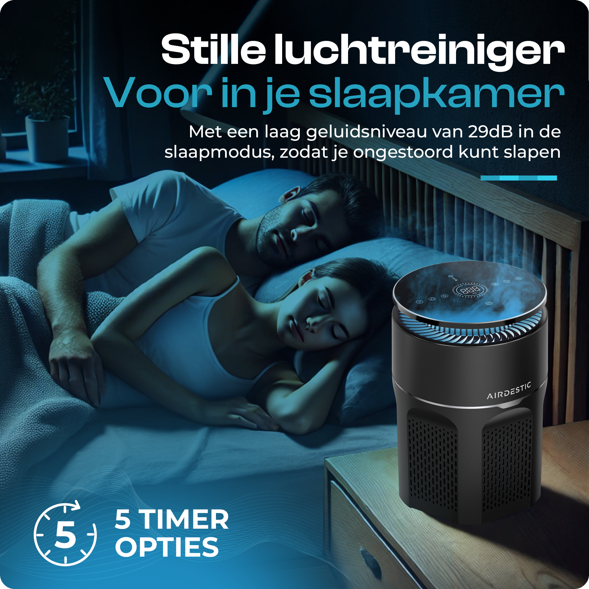 Airdestic Airwave met App – Inclusief Gratis HEPA-Filter t.w.v. €34,95