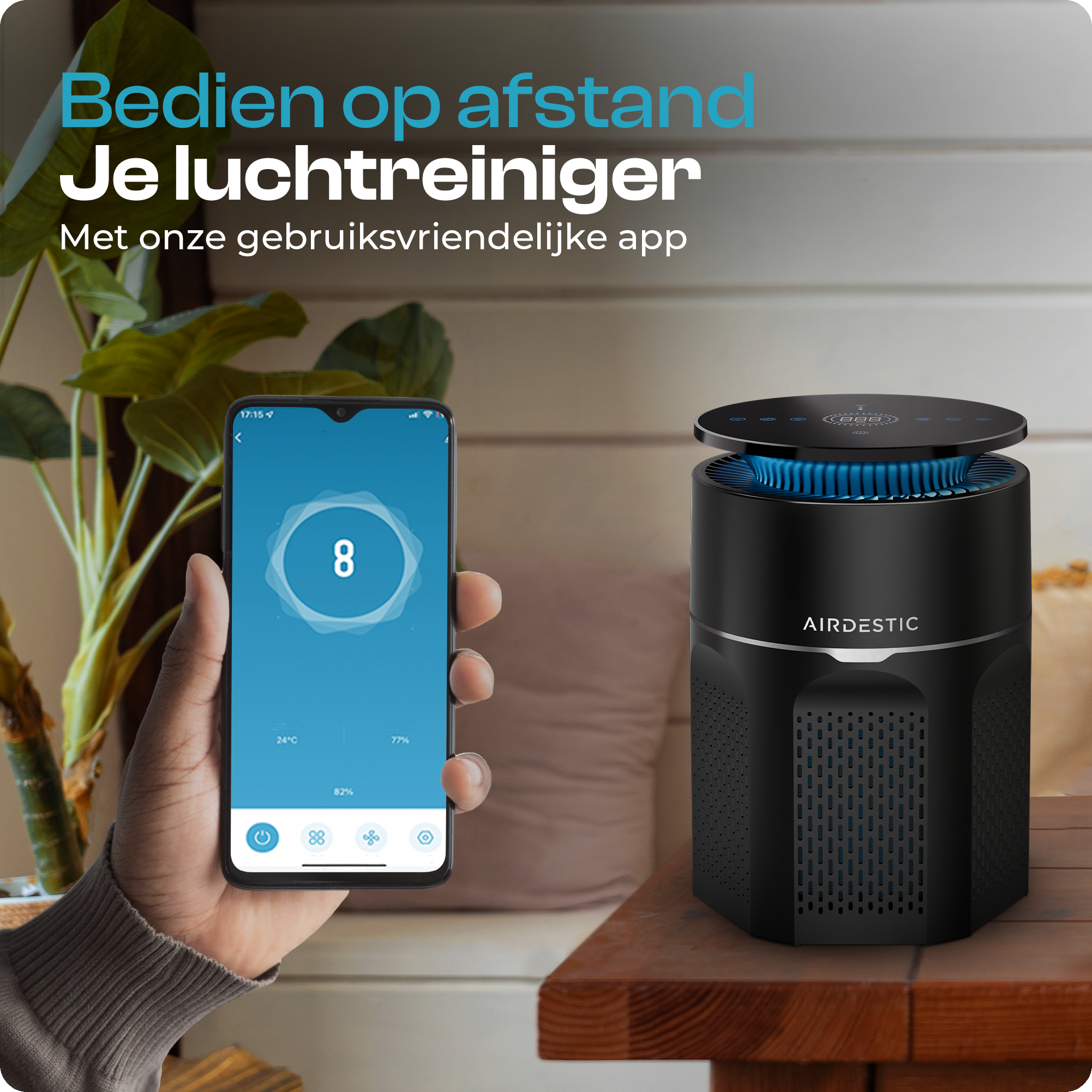 Airdestic Airwave met App – Inclusief Gratis HEPA-Filter t.w.v. €34,95